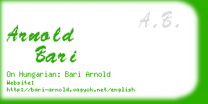 arnold bari business card
